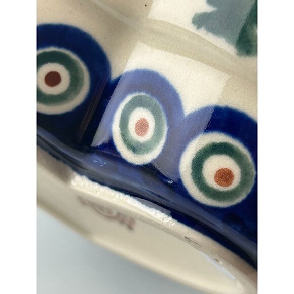 Polish Pottery Heart Bowl Momo Panache Boleslawiec Poland Tree Cottagecore - Picture 13 of 14